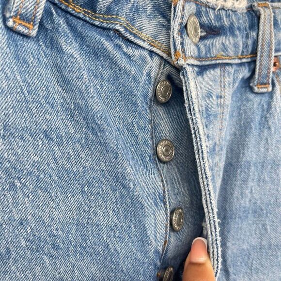 Abercrombie & Fitch 90s Straight High Rise Curve Love Jeans Size 28 Button Fly - Picture 5 of 16